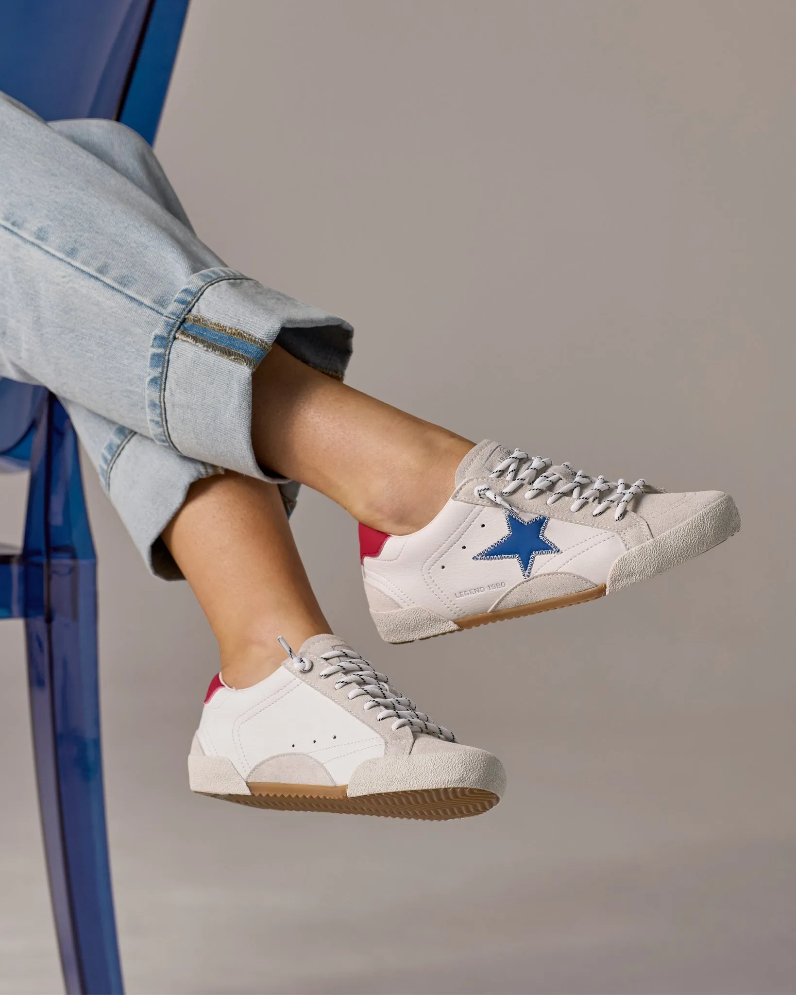 Vintage Havana Red White and Blue Star Sneaker White Multi sold by Boston Proper product image thumbnail 2