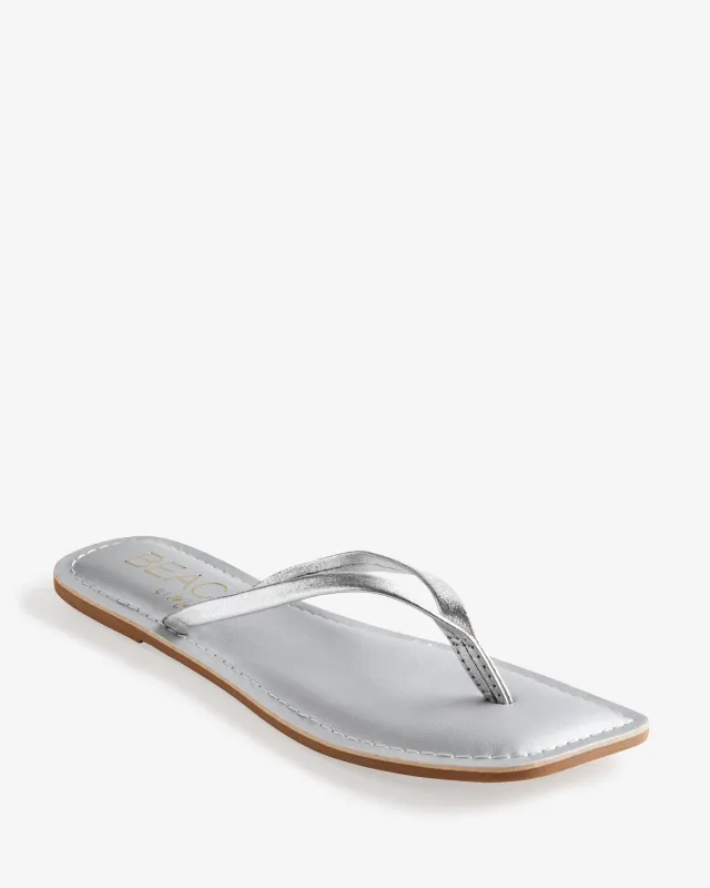 Beach by Matisse Basic Pool Slide Silver made by Boston Proper