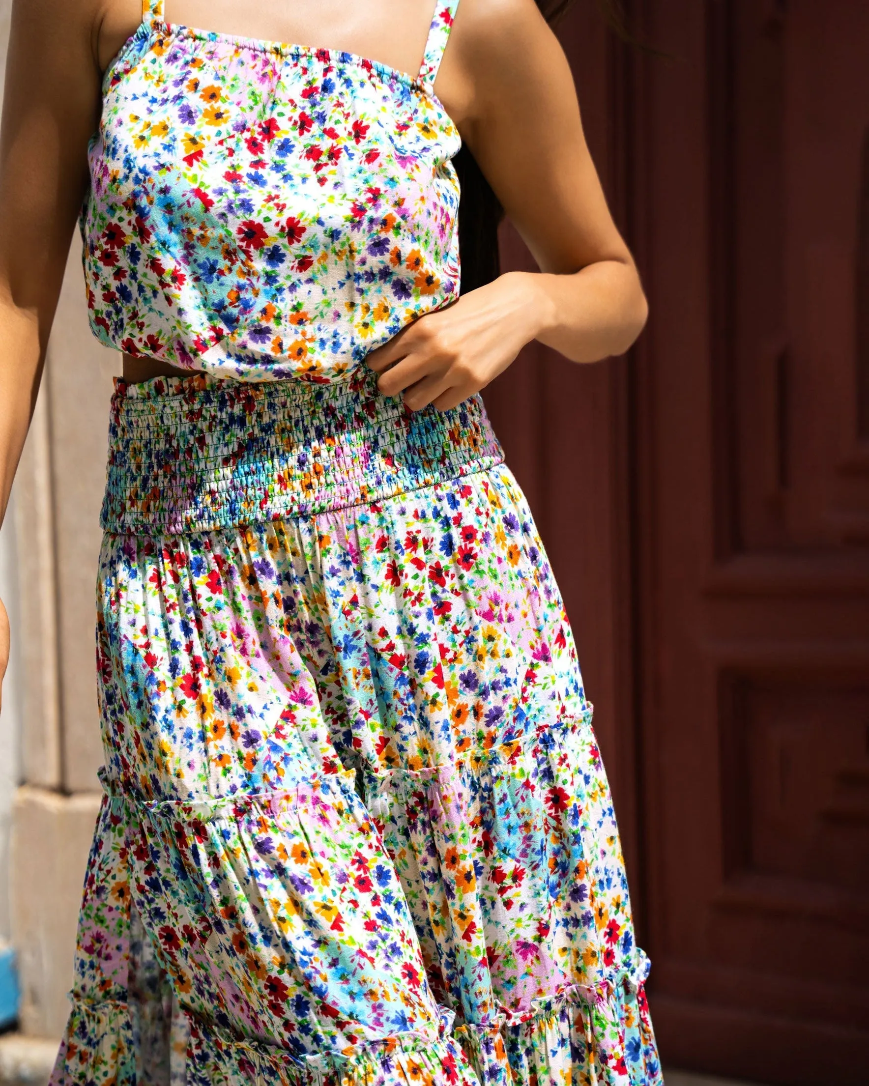 Charlie Skirt In Wildflower Patch sold by Boston Proper product image thumbnail 3