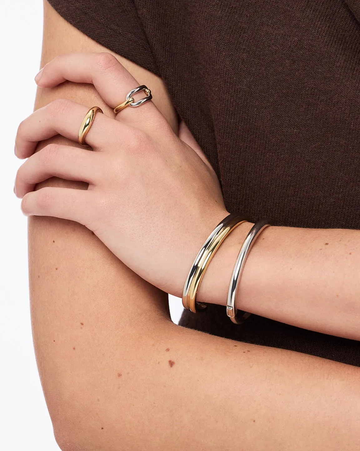 Cuff Bracelet - Arlo Double Two Tone sold by Boston Proper product image thumbnail 4