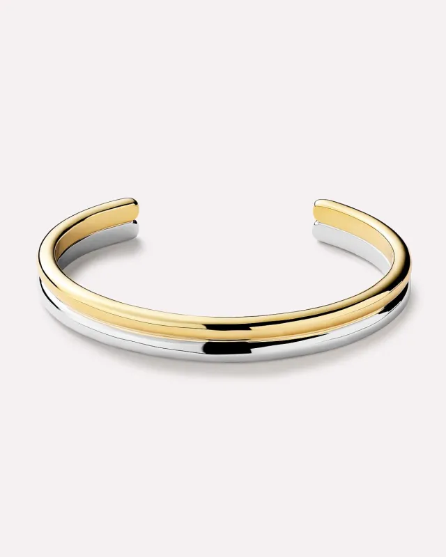 Cuff Bracelet - Arlo Double Two Tone made by Ana Luisa