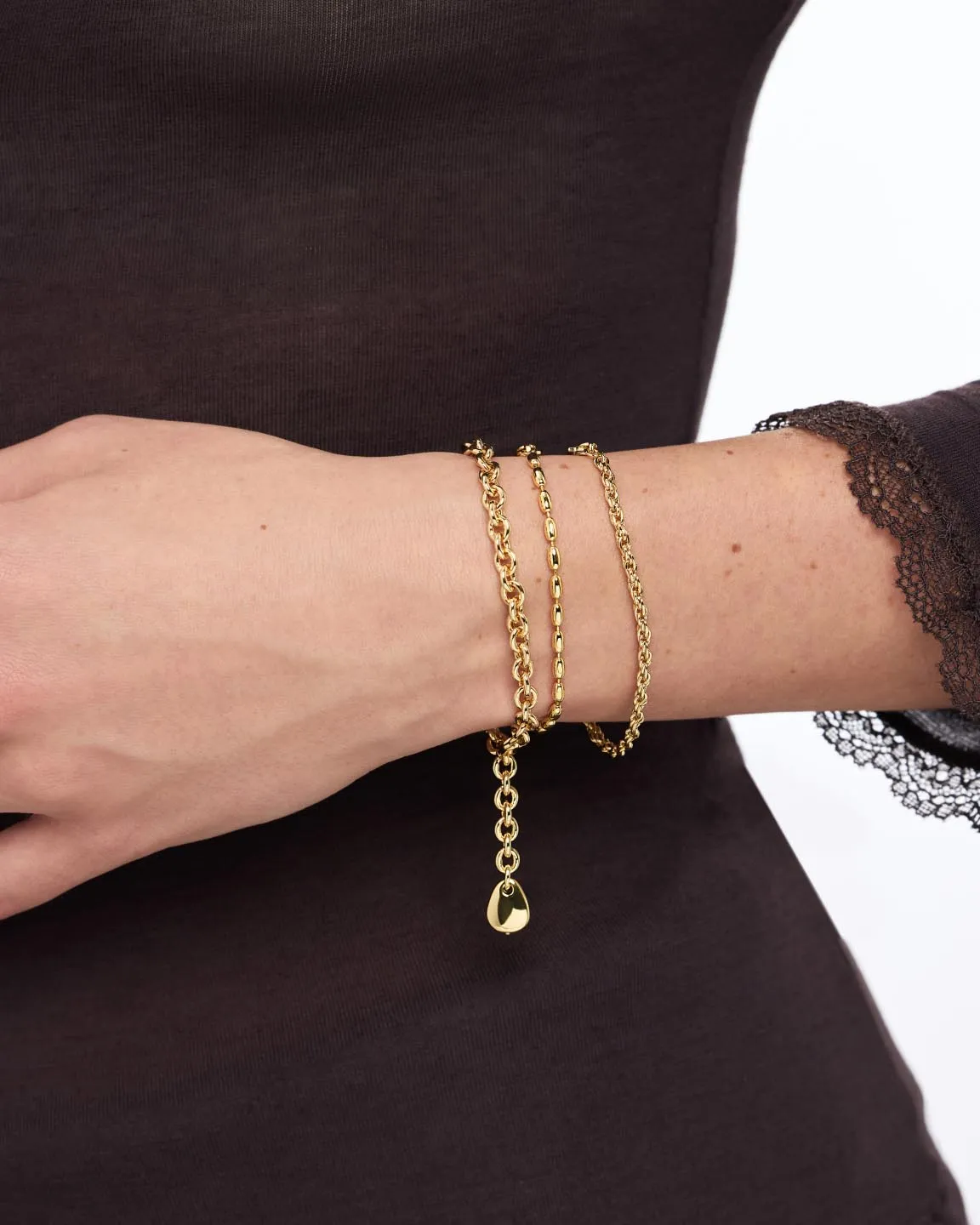 Gold Charm Bracelet - Pebble Charm Bracelet sold by Boston Proper product image thumbnail 4