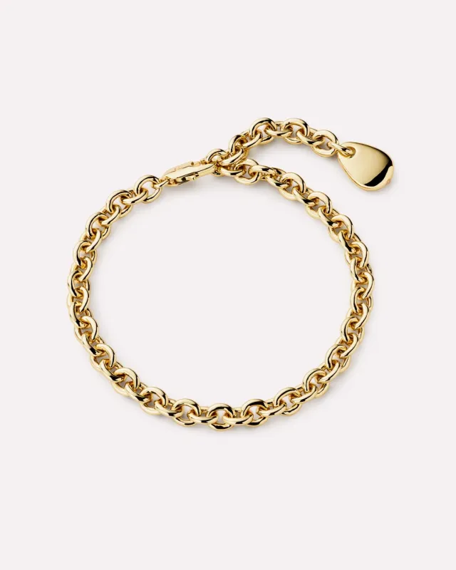 Gold Charm Bracelet - Pebble Charm Bracelet made by Ana Luisa