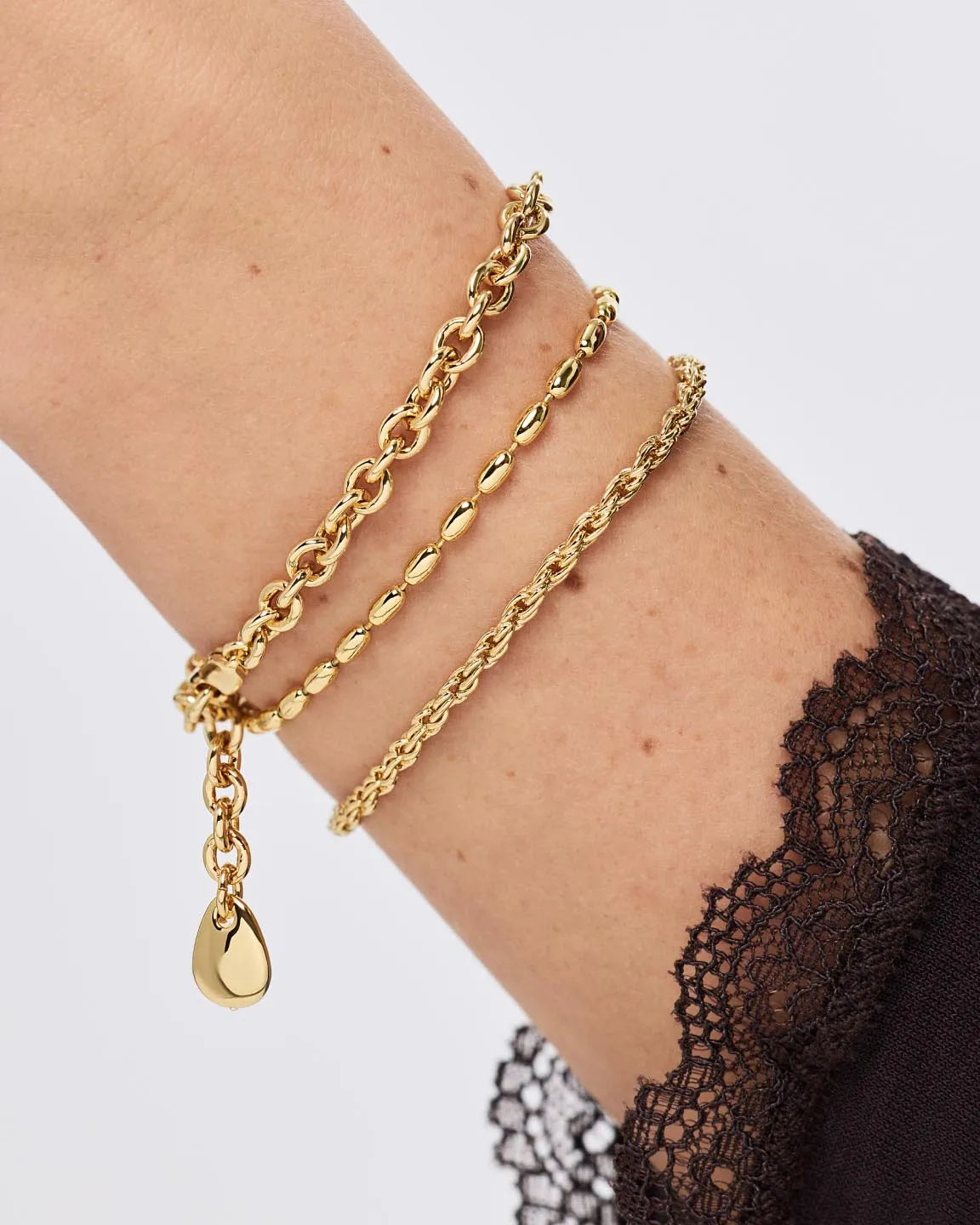 Gold Charm Bracelet - Pebble Charm Bracelet sold by Boston Proper product image thumbnail 2