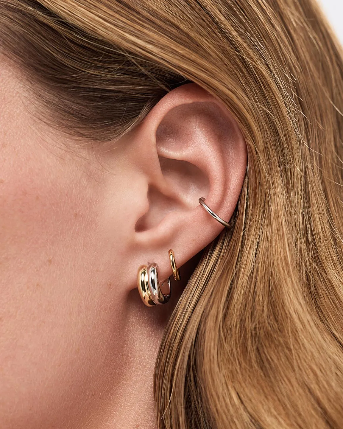 Huggie Hoop Earrings - Asher Bold sold by Boston Proper product image thumbnail 2