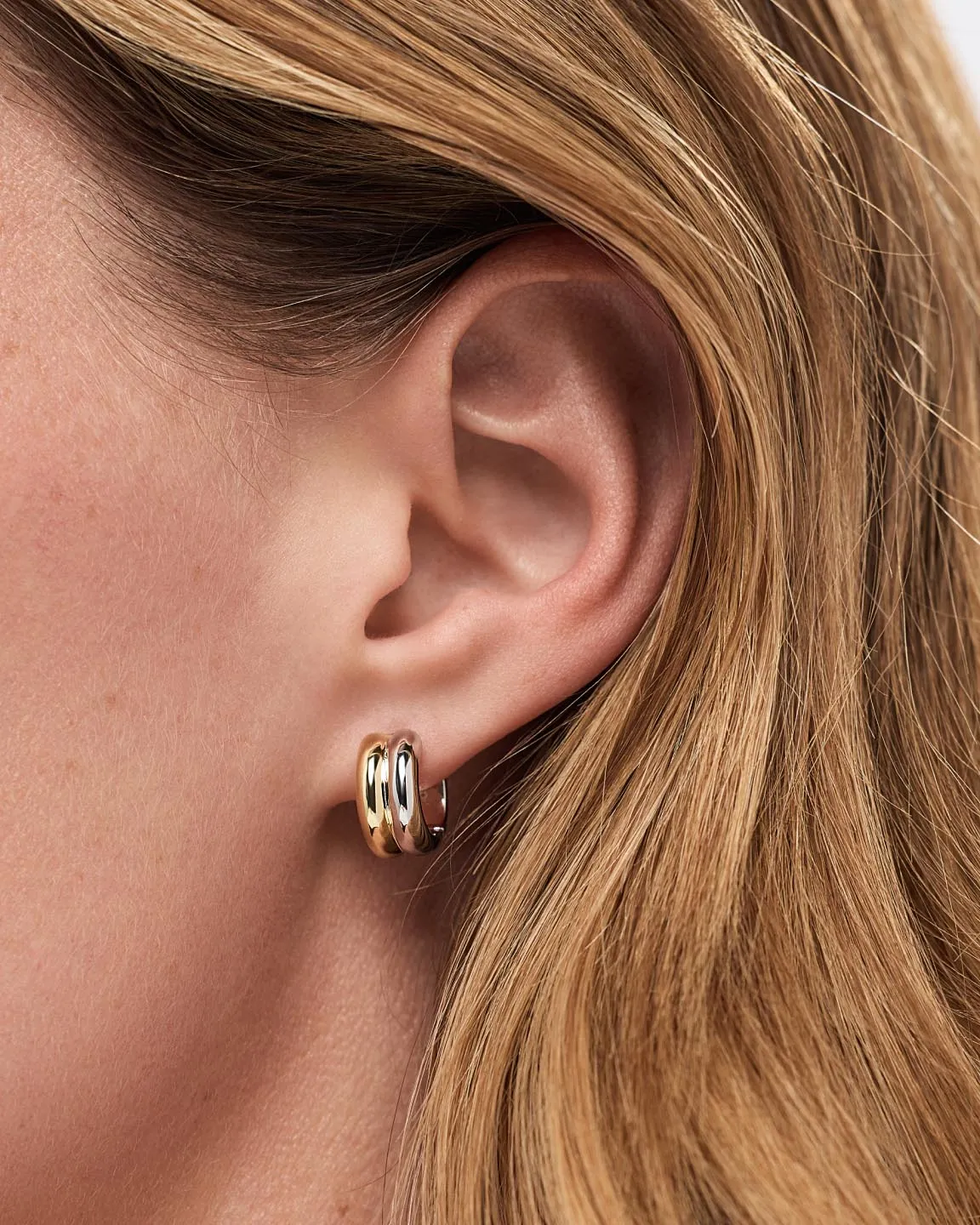 Huggie Hoop Earrings - Asher Bold sold by Boston Proper product image thumbnail 3