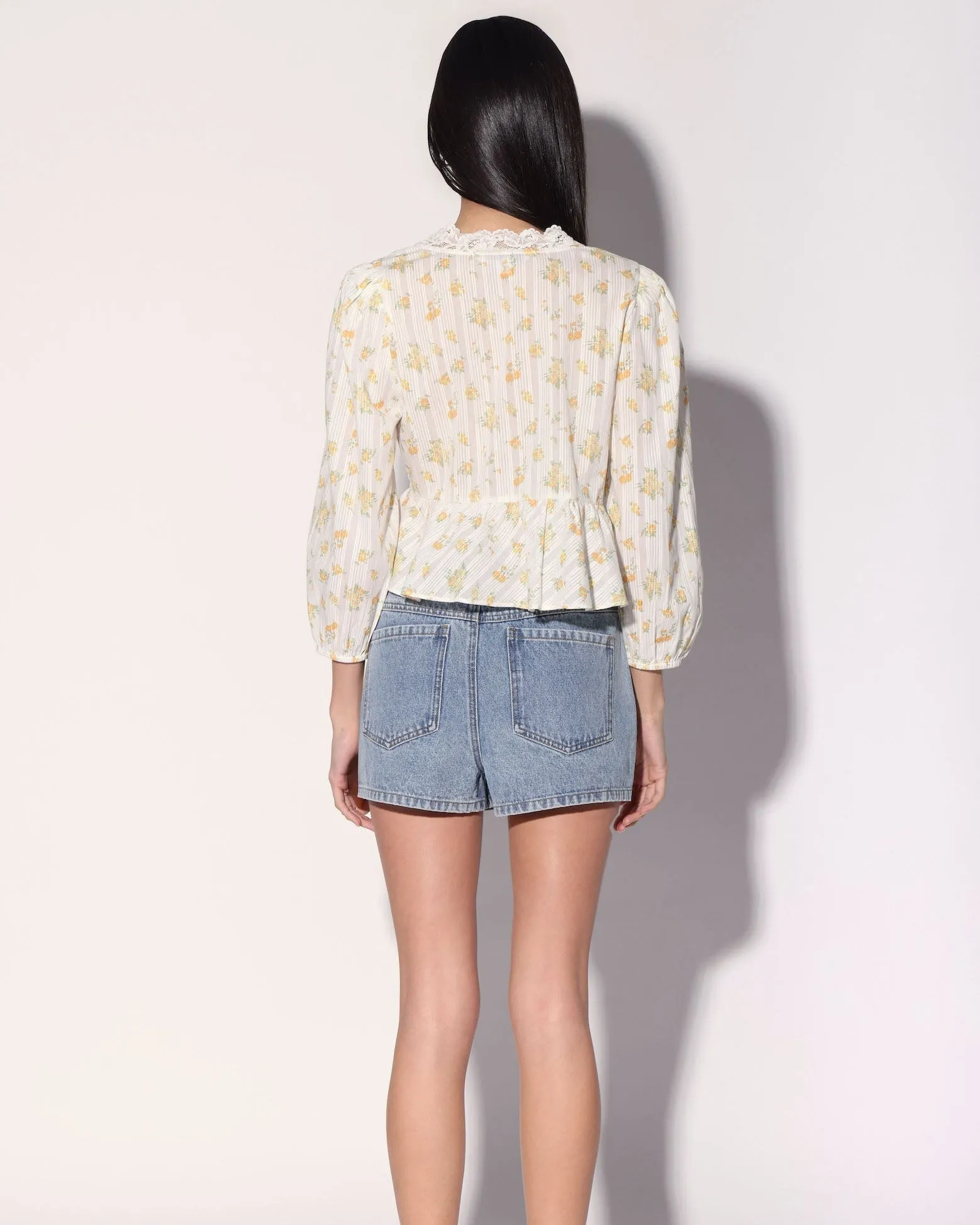 Charlene Top, Yellow Bouquet sold by Boston Proper product image thumbnail 4