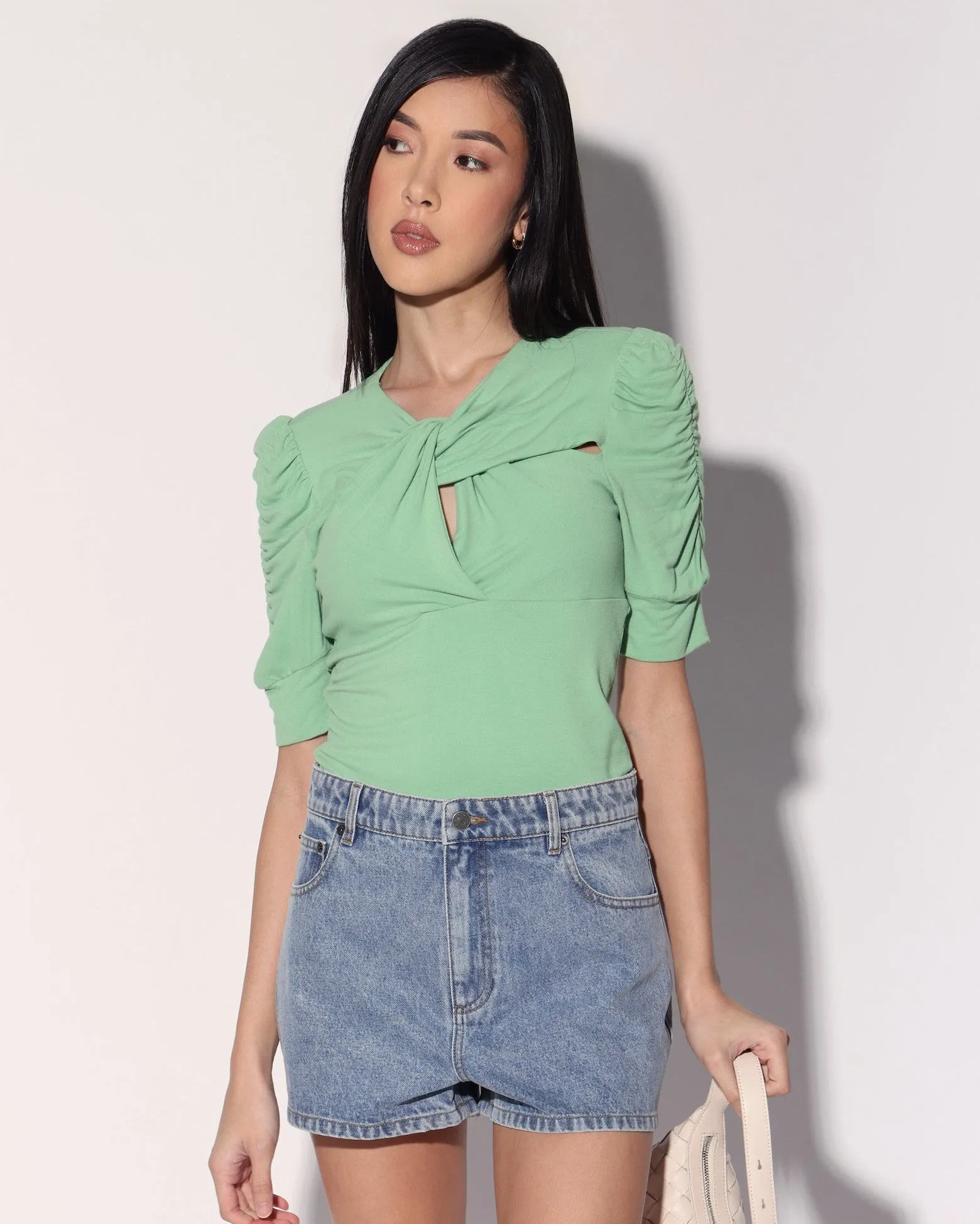 Sylvie Top, Light Green sold by Boston Proper