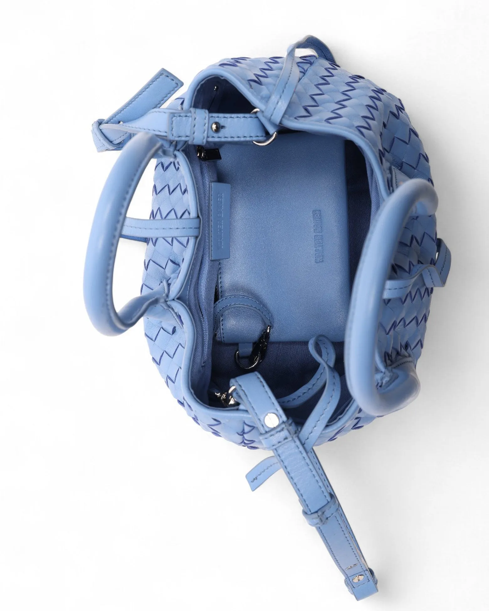 Alina Mini Tote, Aqua Rush sold by Boston Proper product image thumbnail 3