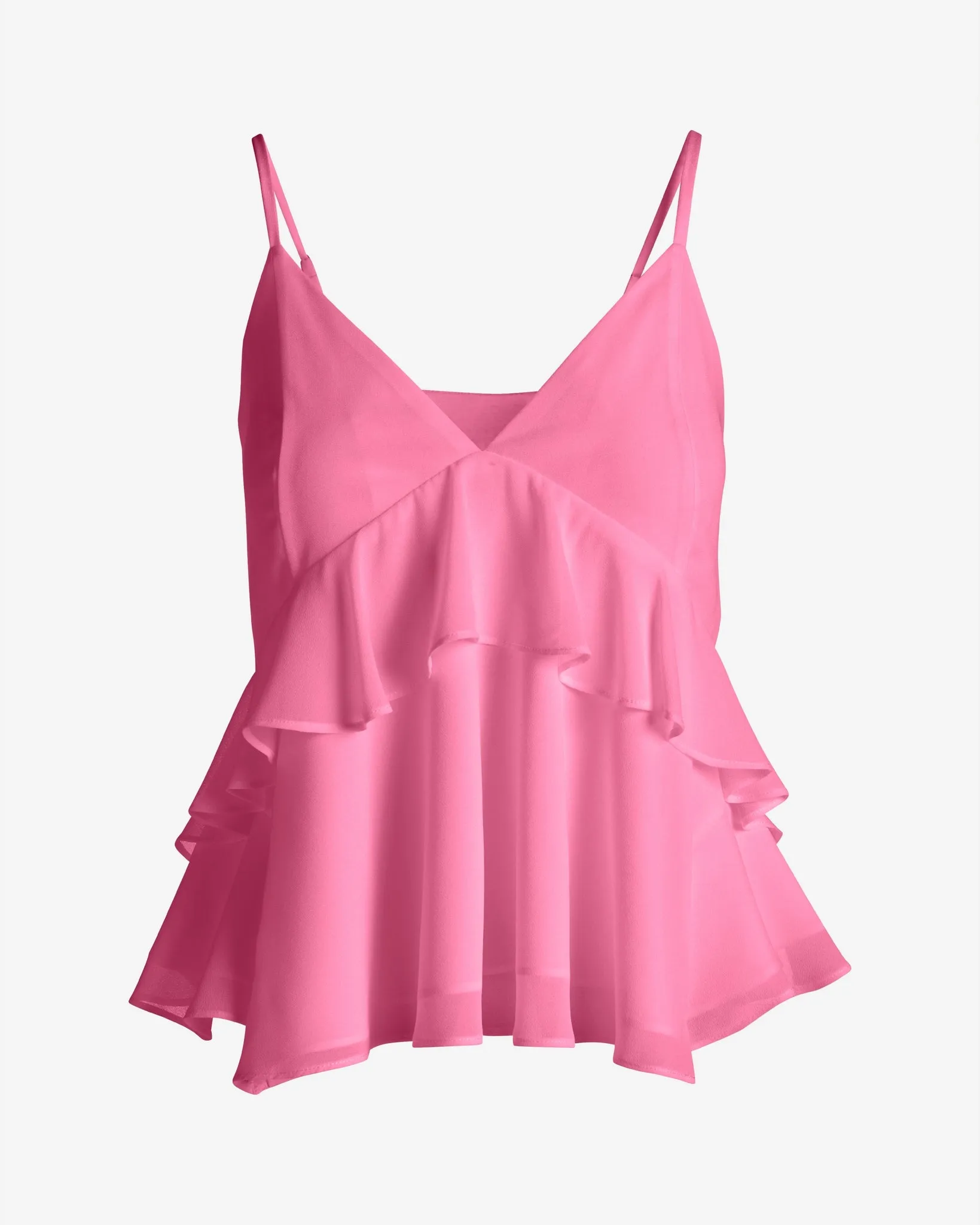 Sleeveless Ruffle Blouse Pink Carnation sold by Boston Proper product image thumbnail 2