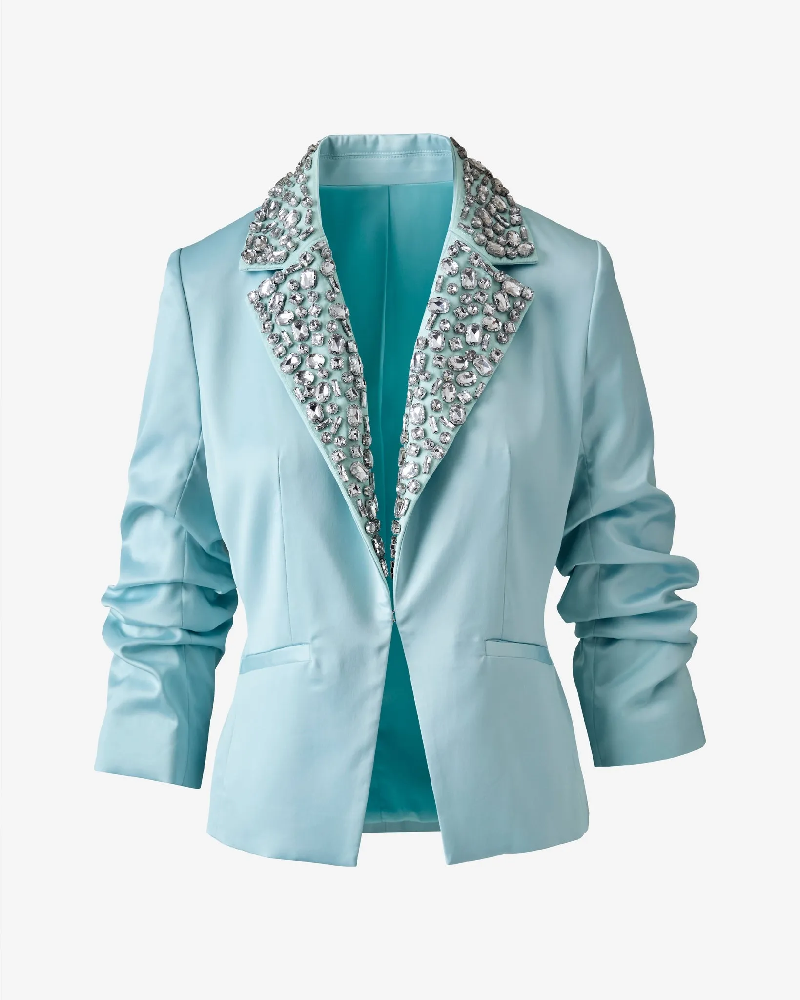 Crystal Embellished Blazer Blue Glow sold by Boston Proper product image thumbnail 2