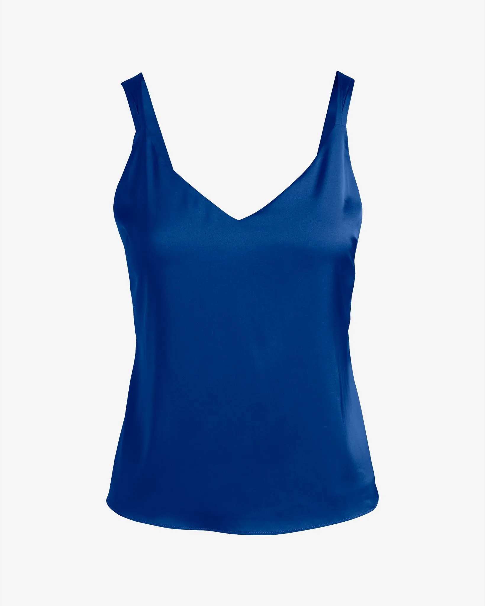 Lexi Sleeveless V-Neck Charmeuse Blouse Deep Ocean sold by Boston Proper product image thumbnail 2