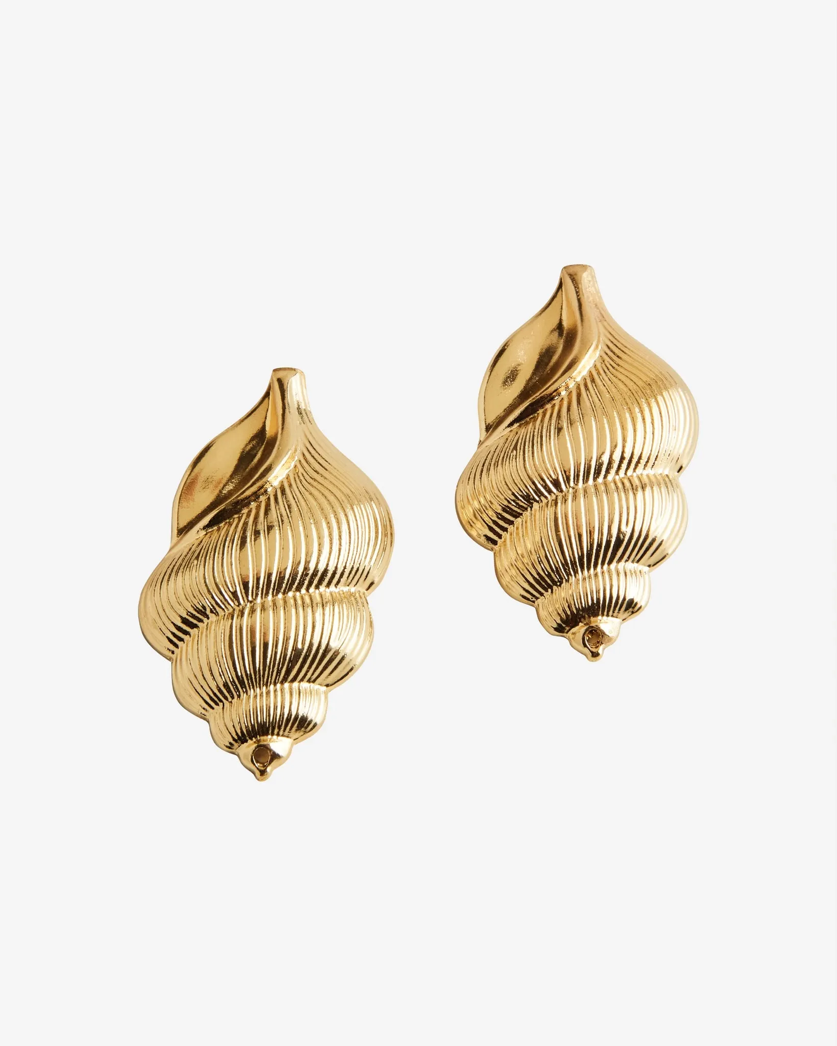 Gold Shell Earring Gold sold by Boston Proper