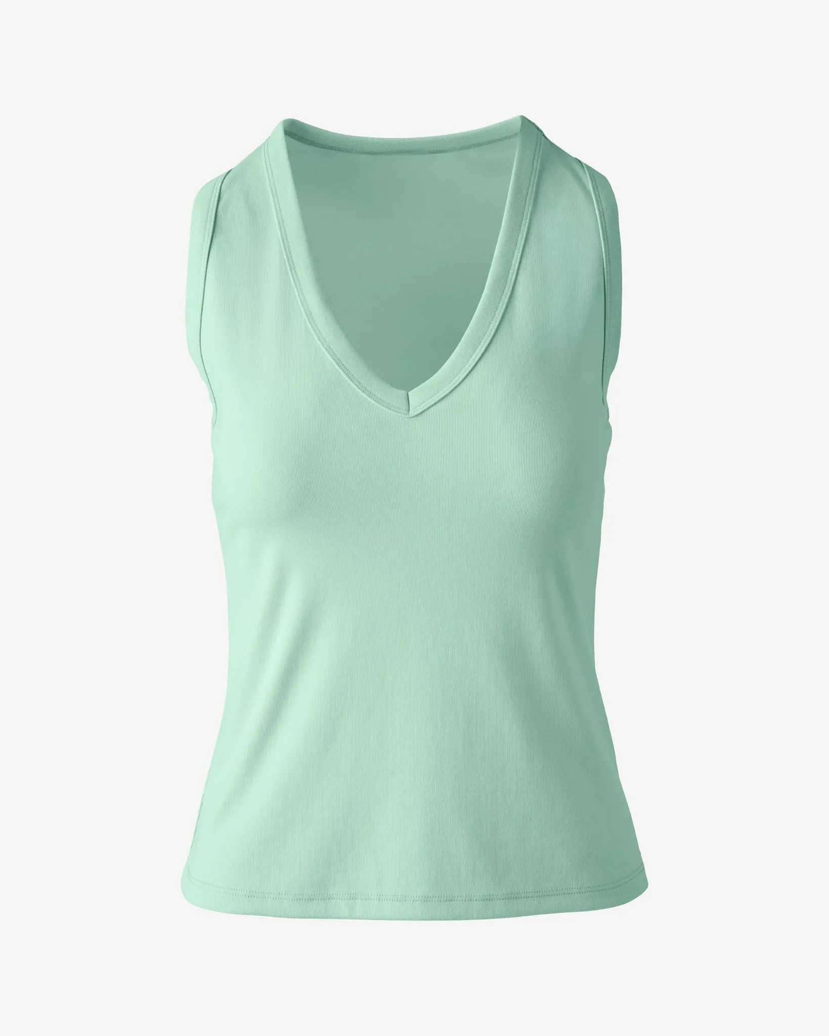 V Neck Cotton Tank Brook Green sold by Boston Proper product image thumbnail 2