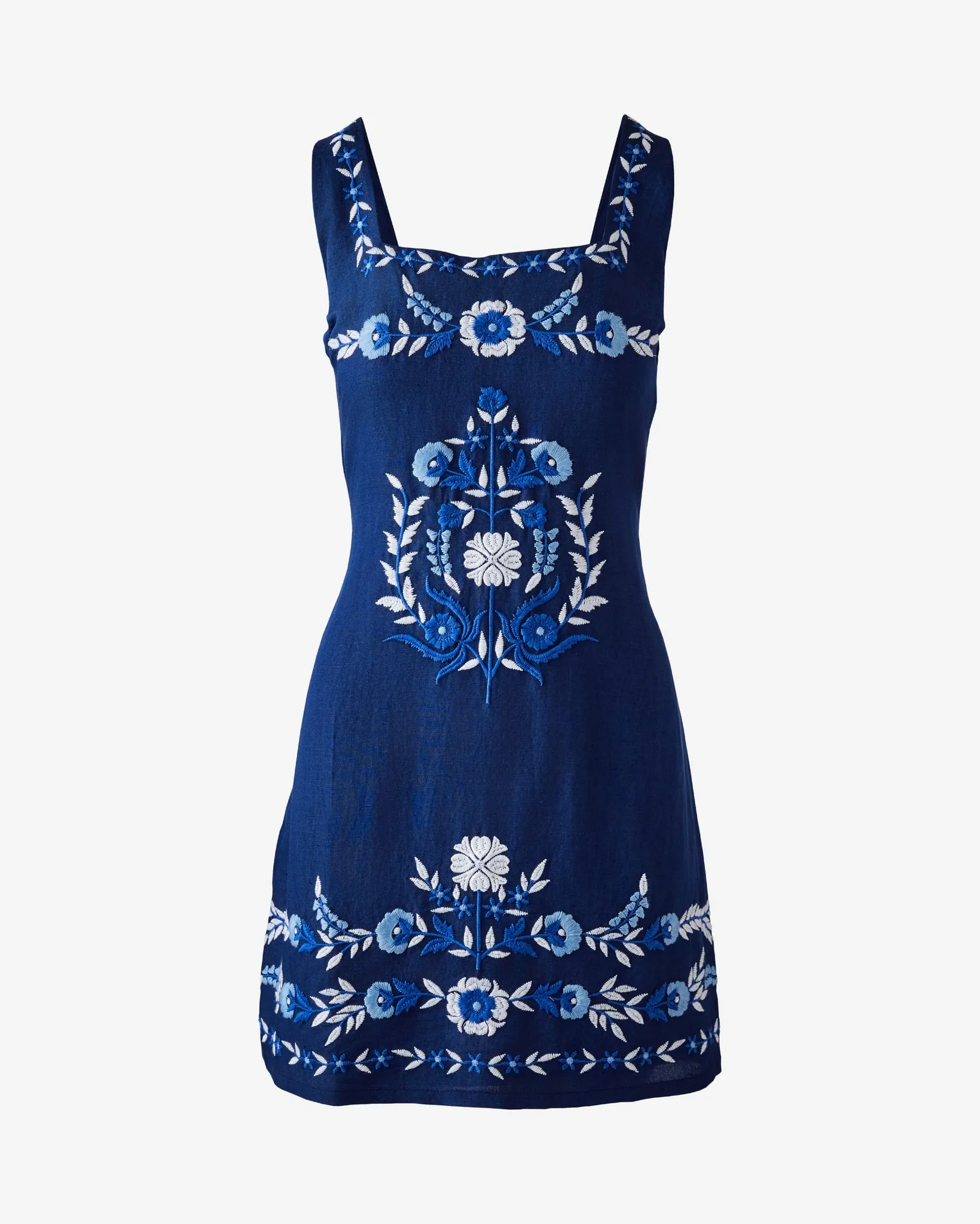 Embroidered Mini Dress Navy Multi sold by Boston Proper product image thumbnail 2
