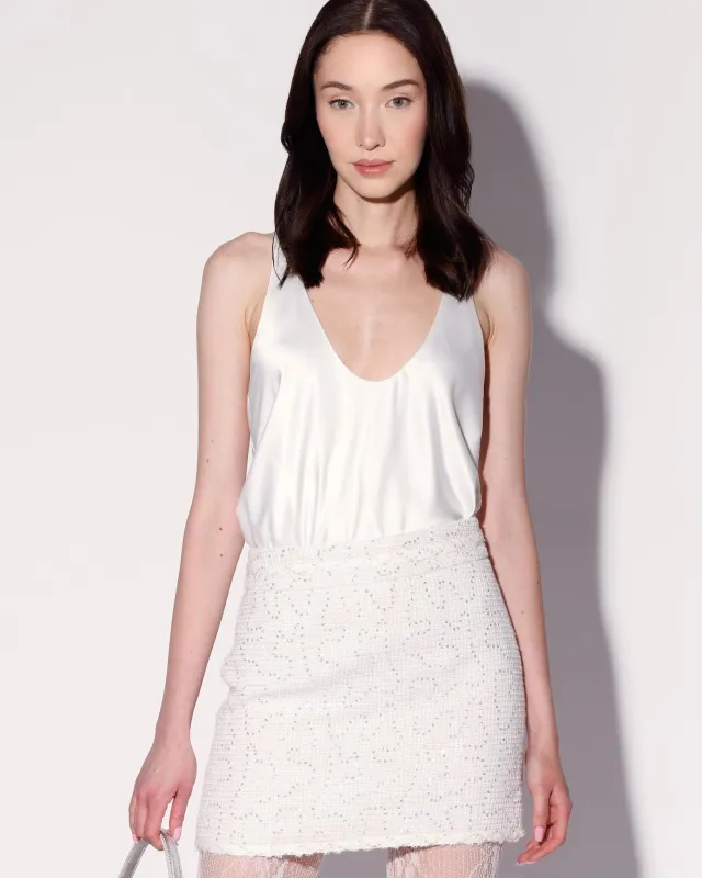 Hope Skirt, White Sparkle Tweed made by Walter Baker
