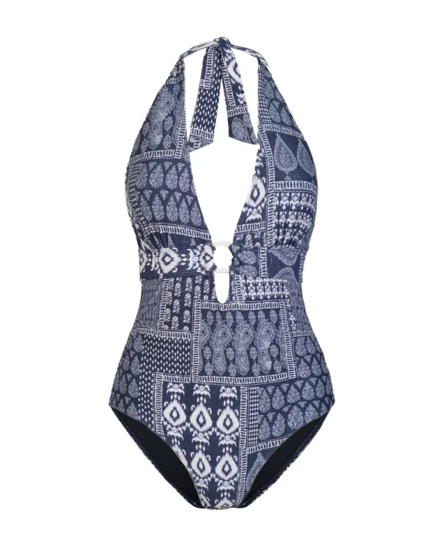 Gabrielle Halter One Piece In Tivara Patchwork made by Change of Scenery