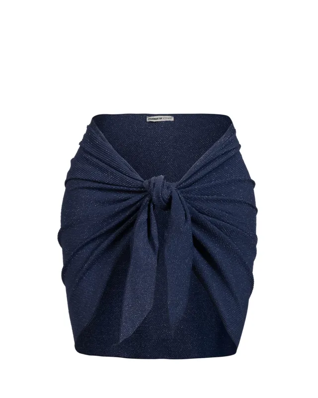Liv Sarong In Marine Blue Metallic made by Change of Scenery