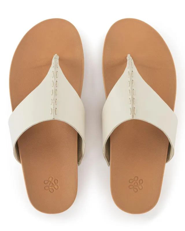 Everly Sandal - Leather - Stone made by The Sak