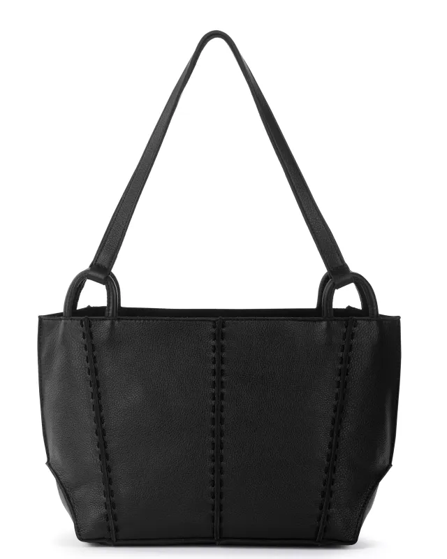 Los Feliz Satchel - Leather - Black made by The Sak