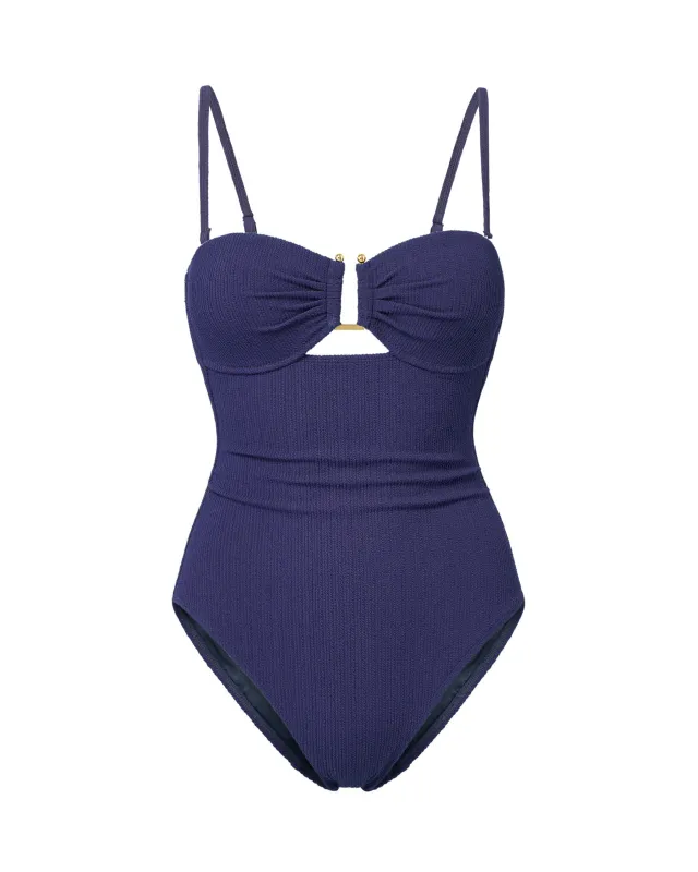 Juliette One Piece In Navy Texture made by Change of Scenery