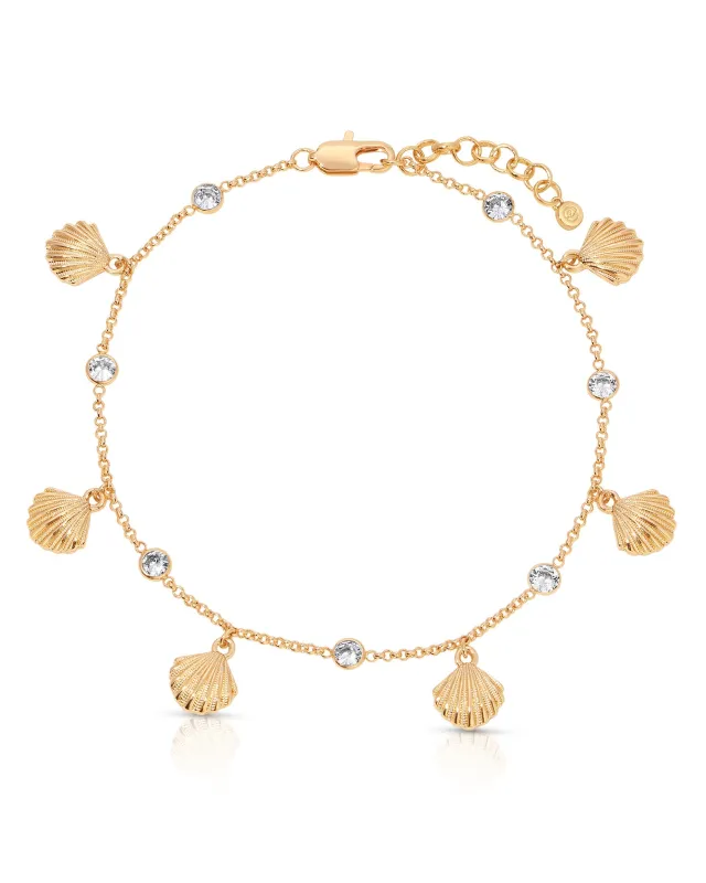Scallop Shell Anklet made by ettika