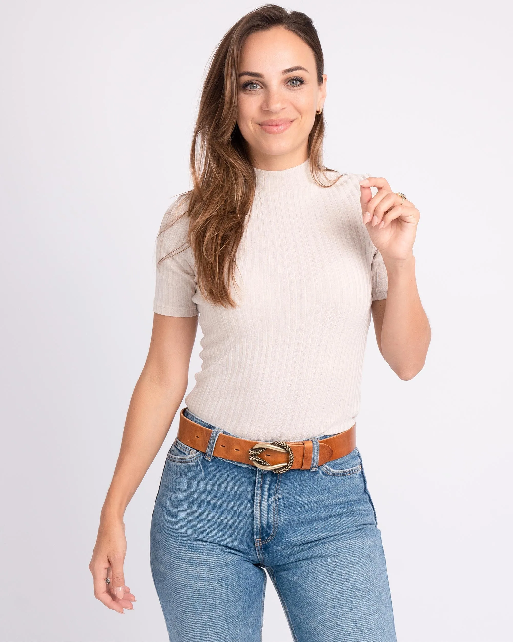 Milano Shiny Gold | Belt Buckle sold by Boston Proper product image thumbnail 5