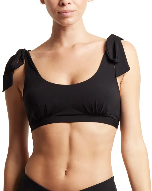 Scoop Neck Swim Top Black made by Hanky Panky