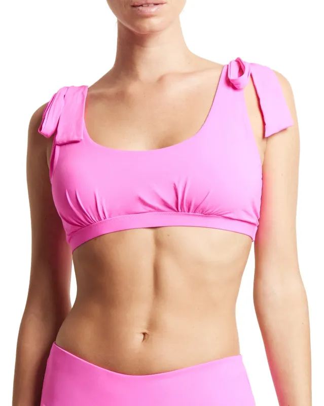Scoop Neck Swim Top Unapologetic Pink made by Hanky Panky