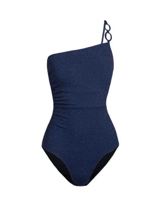 Kara One Piece In Marine Blue Metallic made by Change of Scenery
