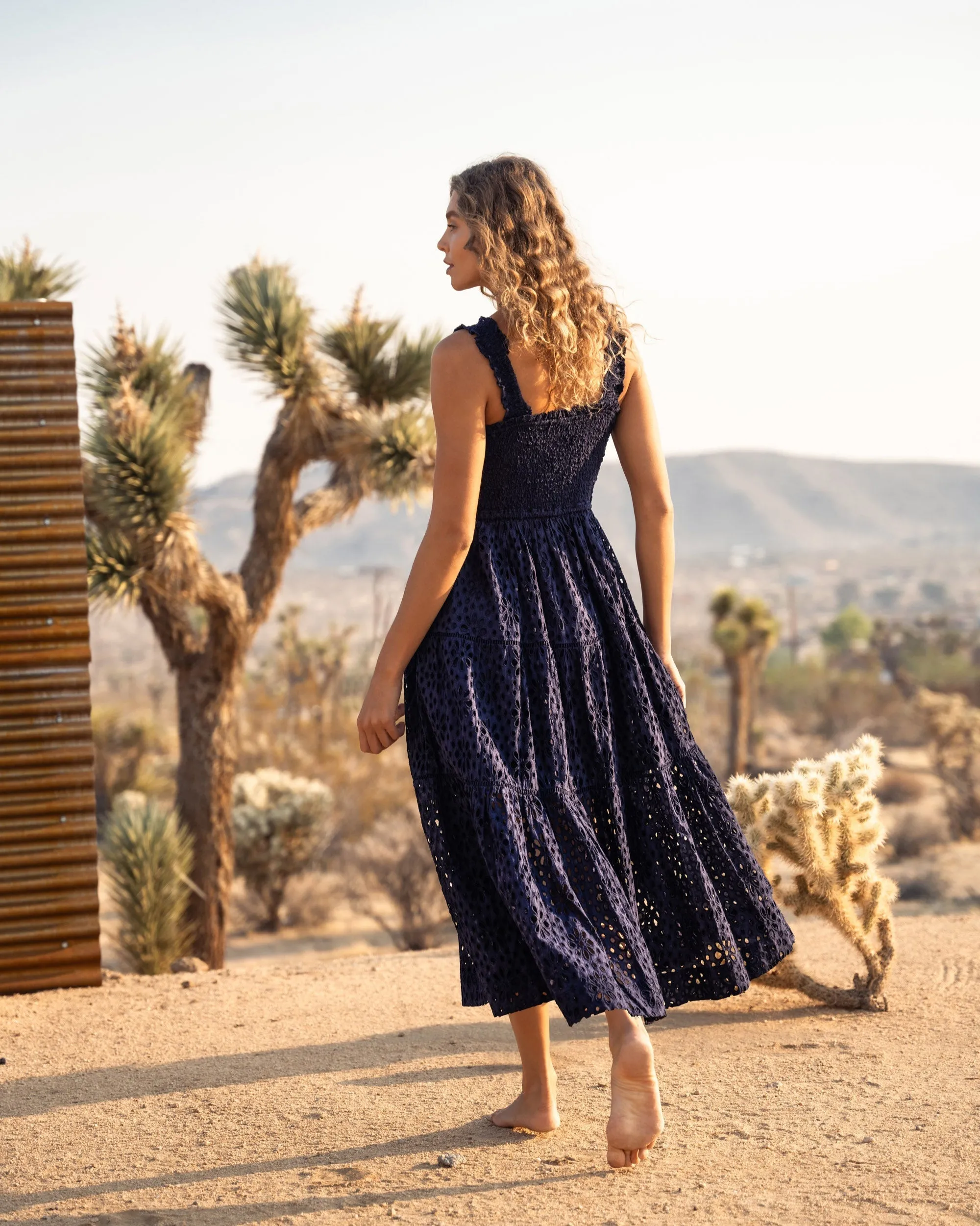 Kristen Dress Navy Seaside Eyelet sold by Boston Proper product image thumbnail 5