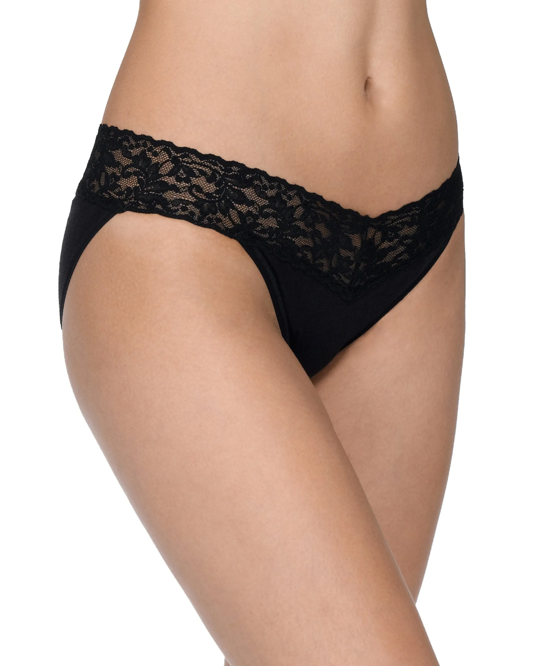 Supima® Cotton V-kini Black sold by Boston Proper