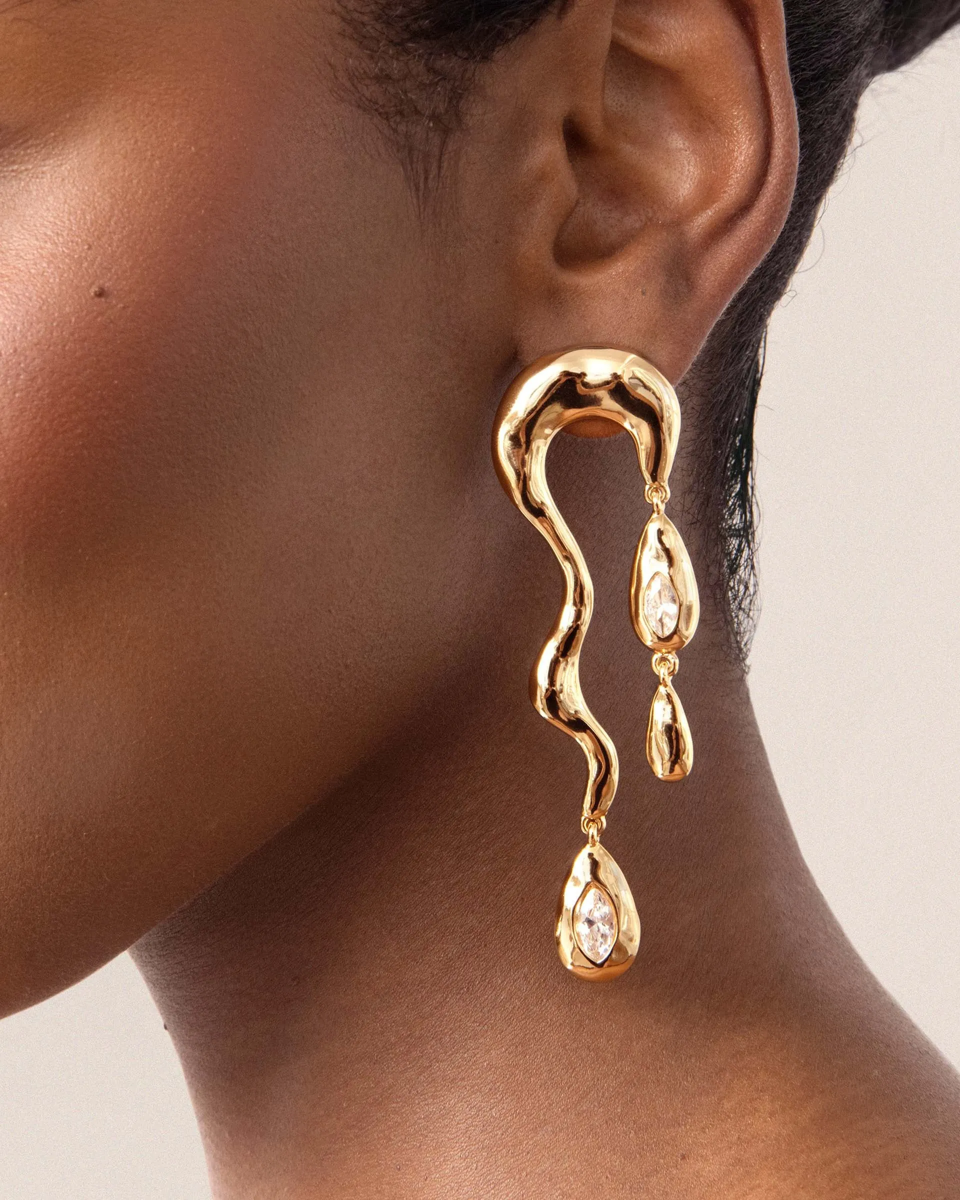 Melting Metal Dangle Earrings sold by Boston Proper product image thumbnail 2