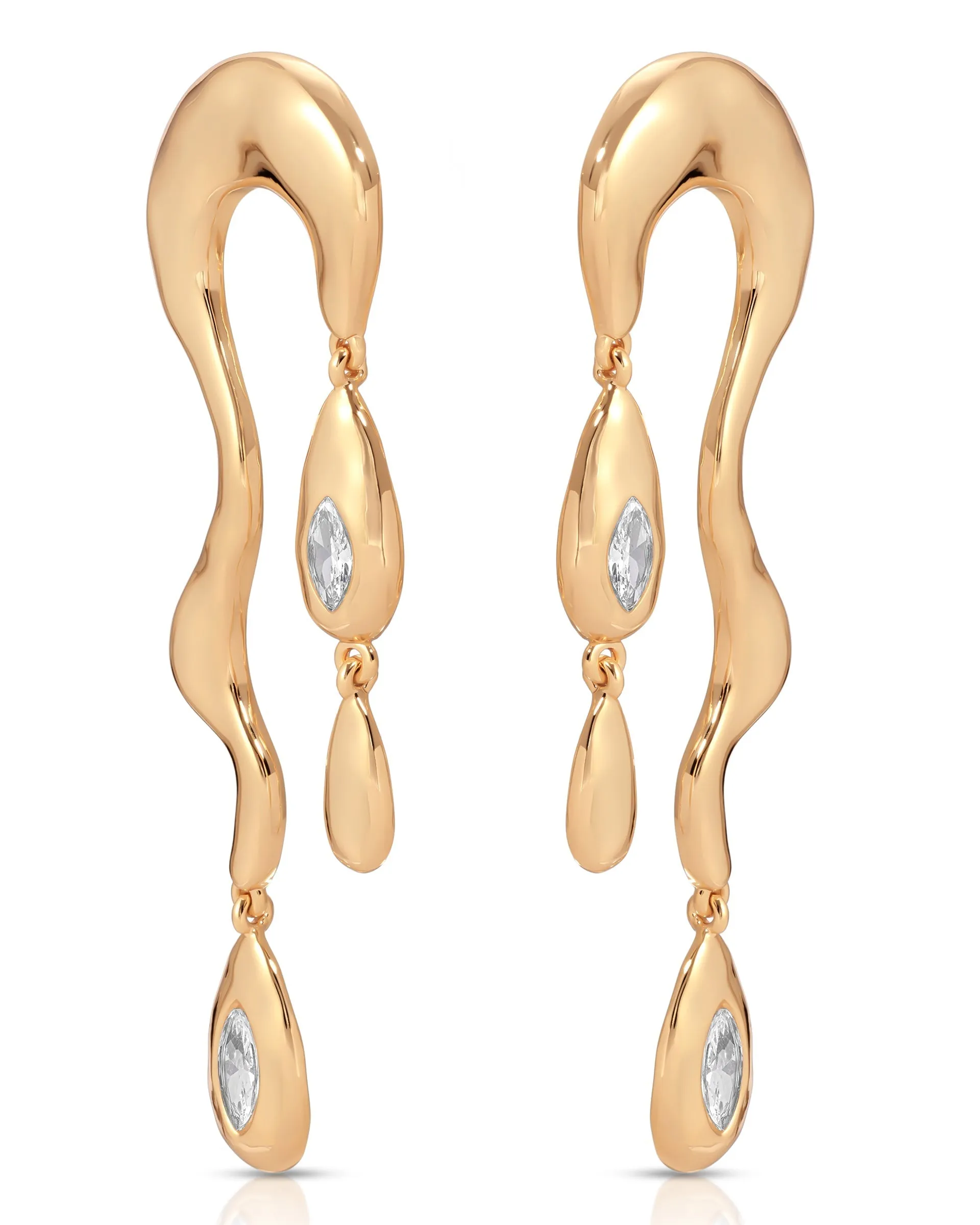 Melting Metal Dangle Earrings sold by Boston Proper product image thumbnail 3