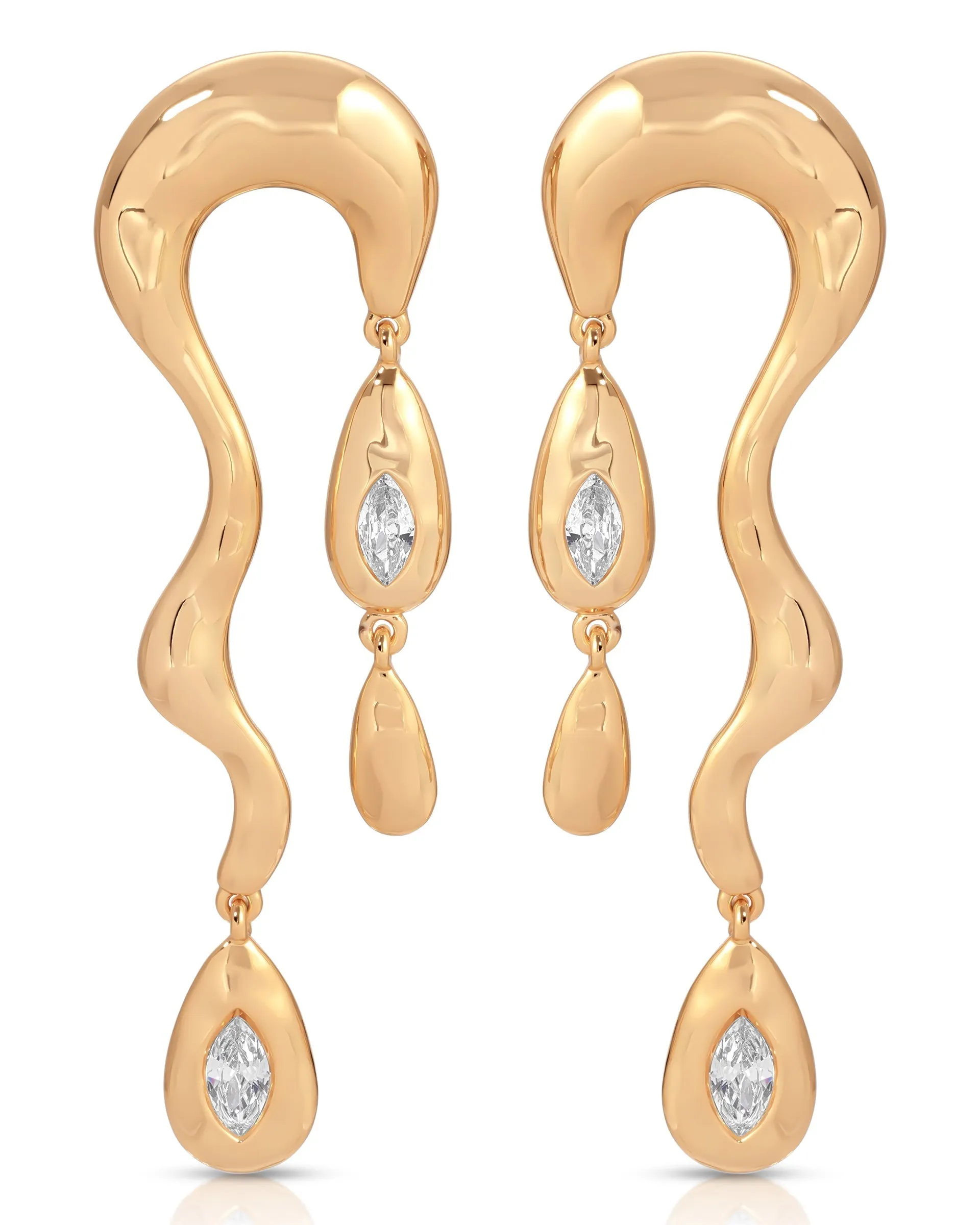 Melting Metal Dangle Earrings sold by Boston Proper