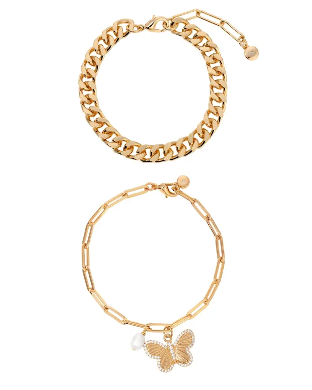 Butterfly Bracelet Set made by ettika