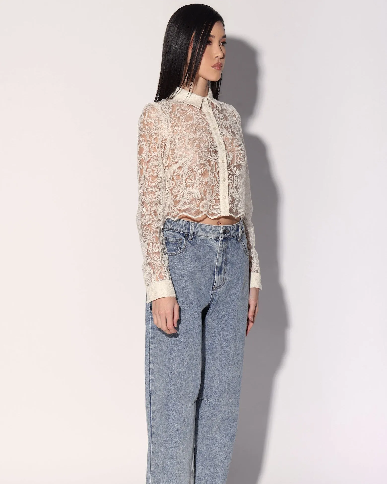 Nicolette Top, Vanilla sold by Boston Proper product image thumbnail 3