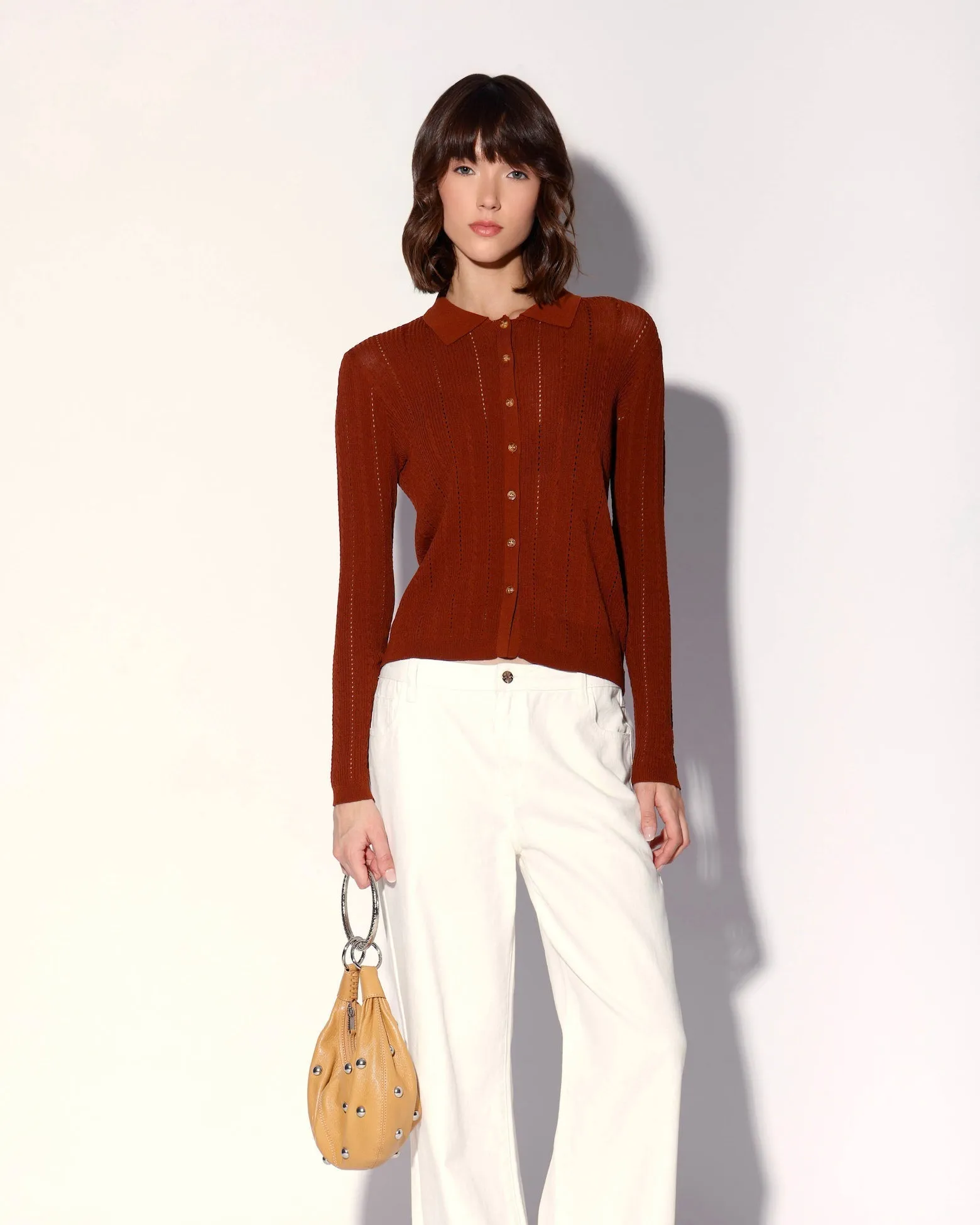 Pippa Cardigan, Terracotta sold by Boston Proper product image thumbnail 2