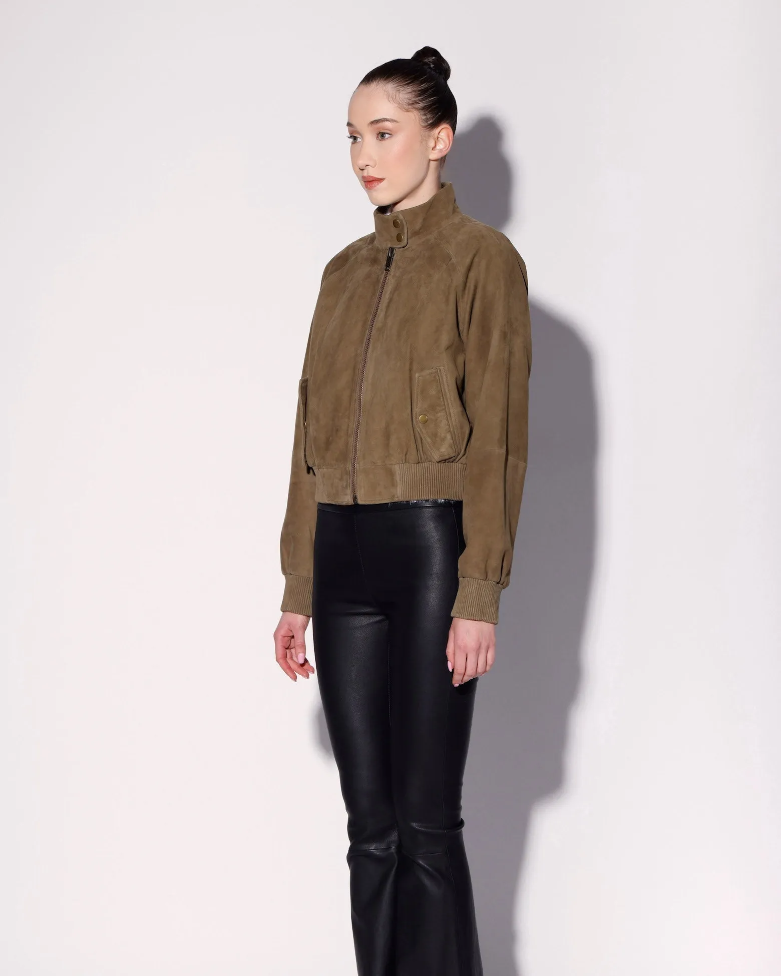 Bowie Jacket, Cypress Suede - Leather sold by Boston Proper product image thumbnail 3
