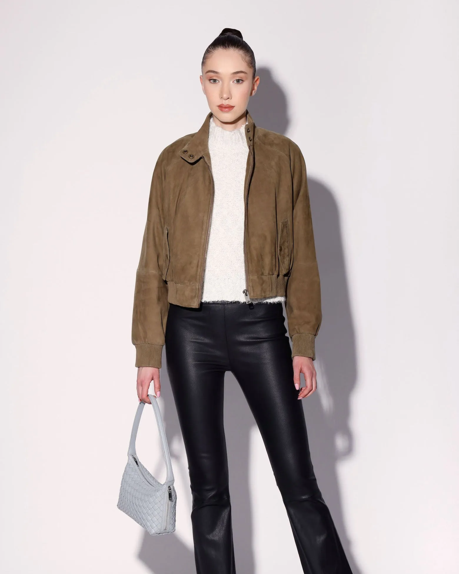 Bowie Jacket, Cypress Suede - Leather sold by Boston Proper product image thumbnail 2