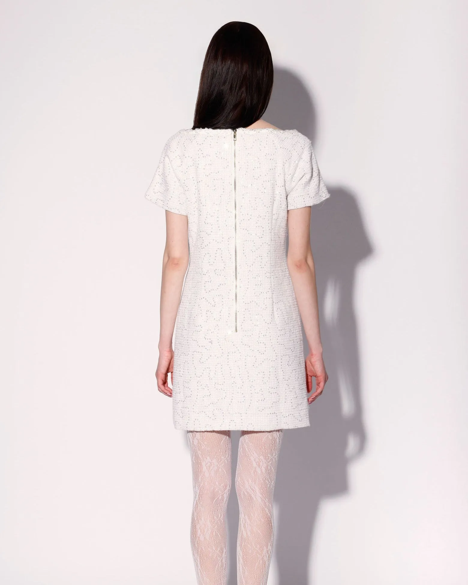 Hayden Dress, White Sparkle Tweed sold by Boston Proper product image thumbnail 4