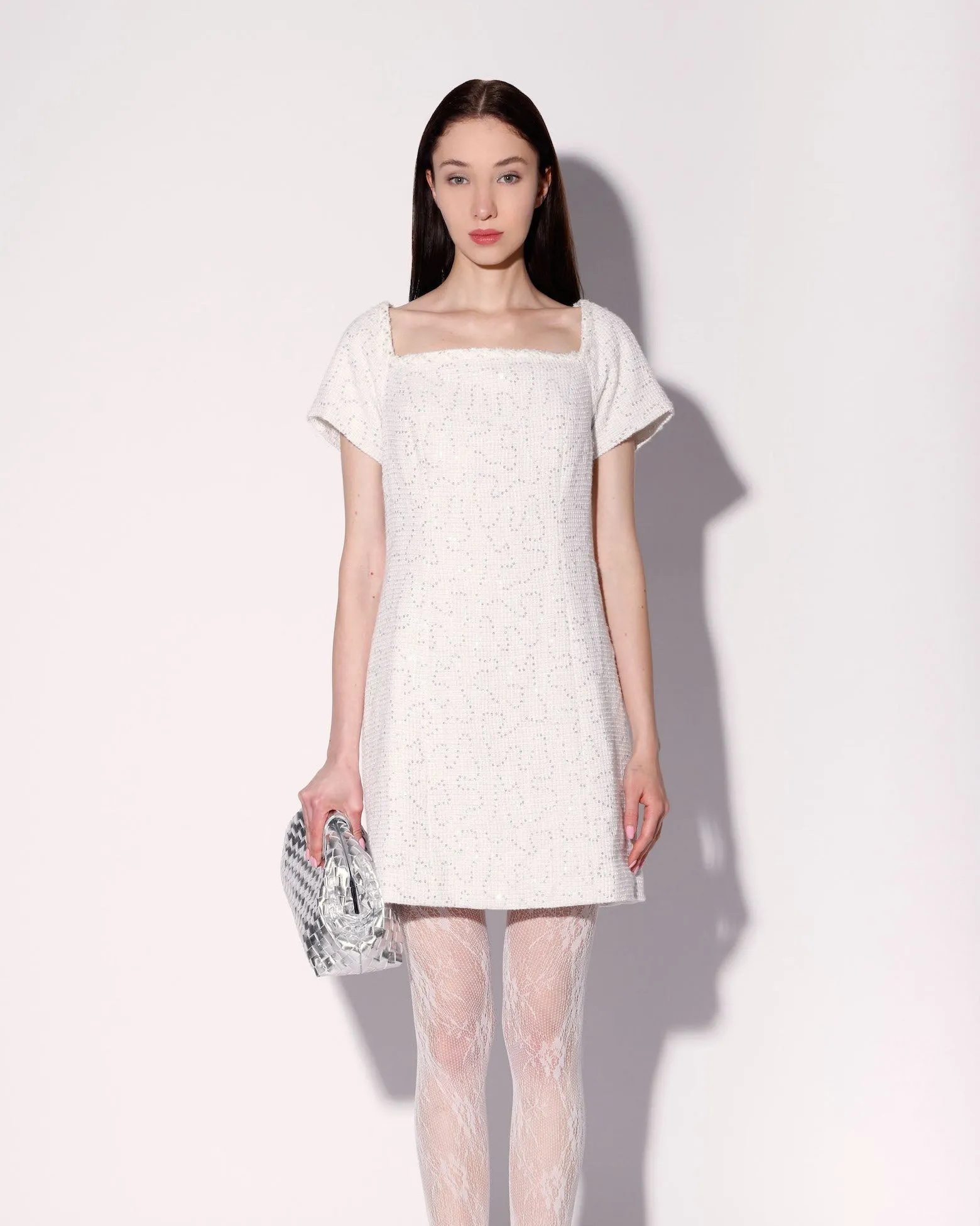 Hayden Dress, White Sparkle Tweed sold by Boston Proper product image thumbnail 2