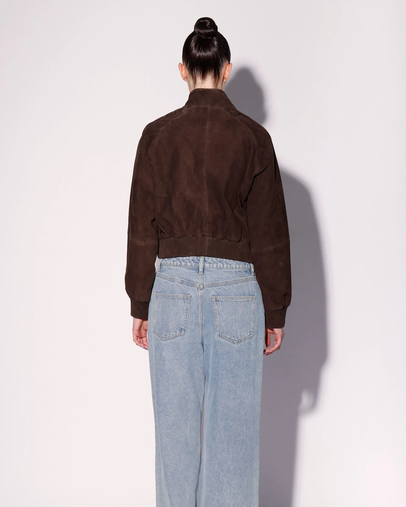 Bowie Jacket, Mocha Suede - Leather sold by Boston Proper product image thumbnail 4