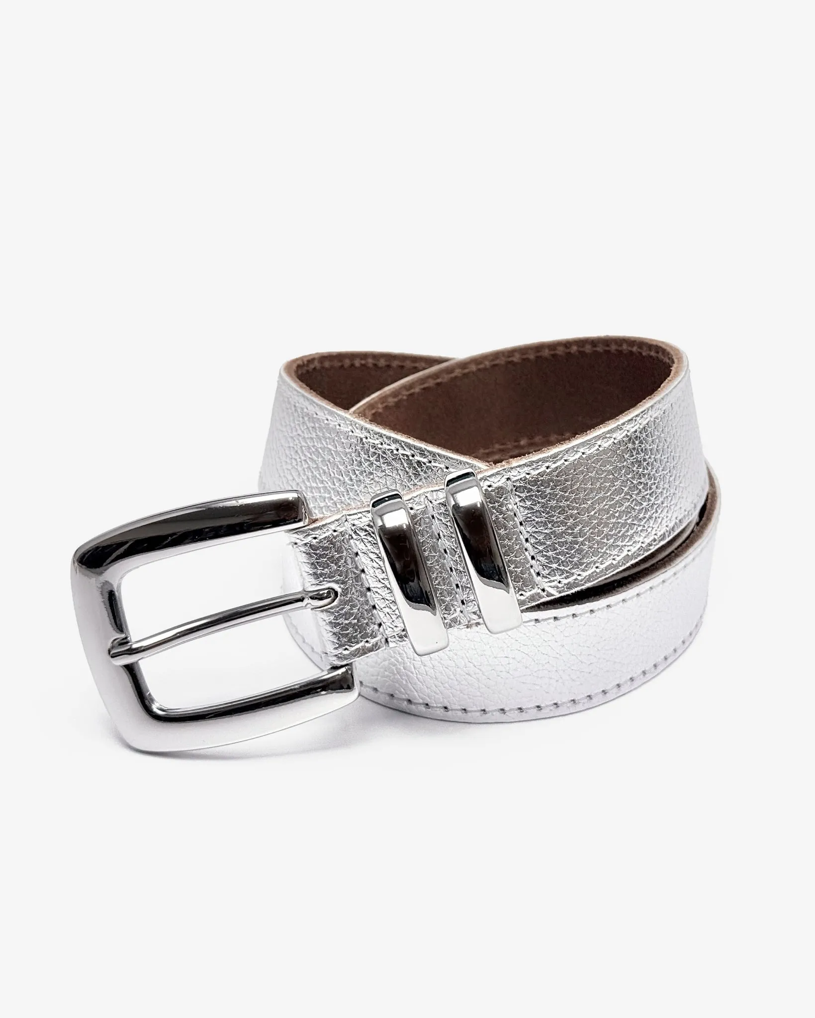 Modern Buckle Hardware Belt Silver sold by Boston Proper