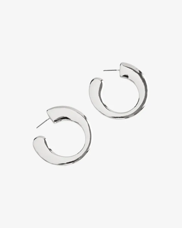 Everyday Hoop Silver made by Boston Proper