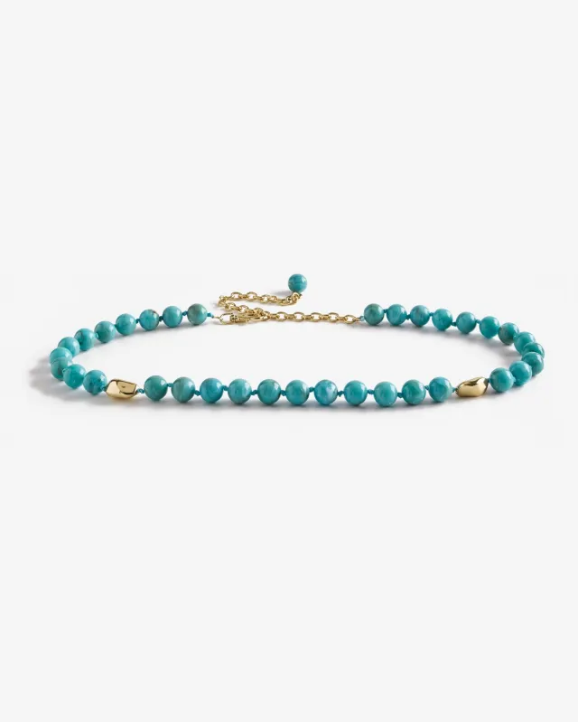 Turquoise Bead Belt Turquoise made by Boston Proper