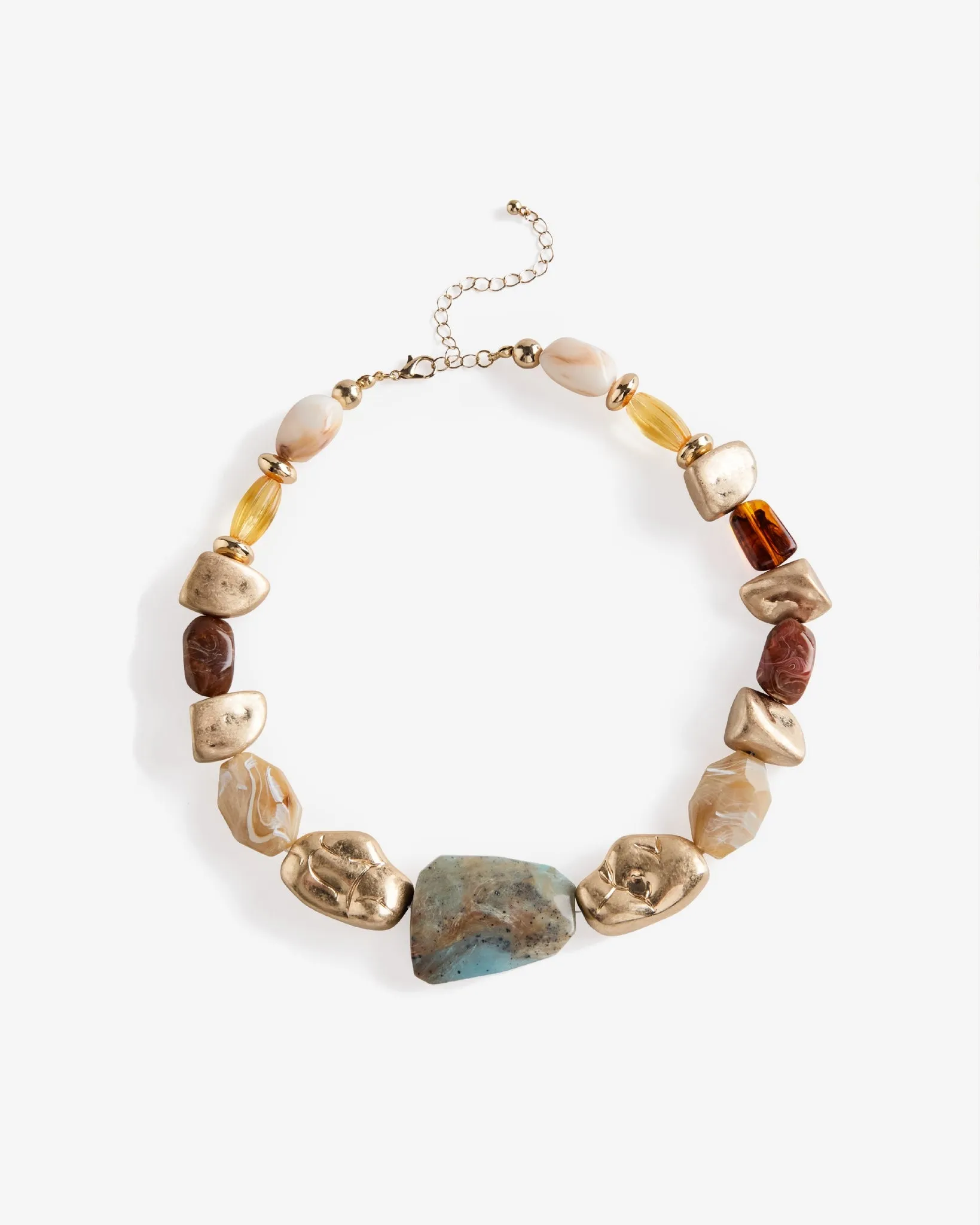 Multi Stone and Bead Necklace Multi sold by Boston Proper