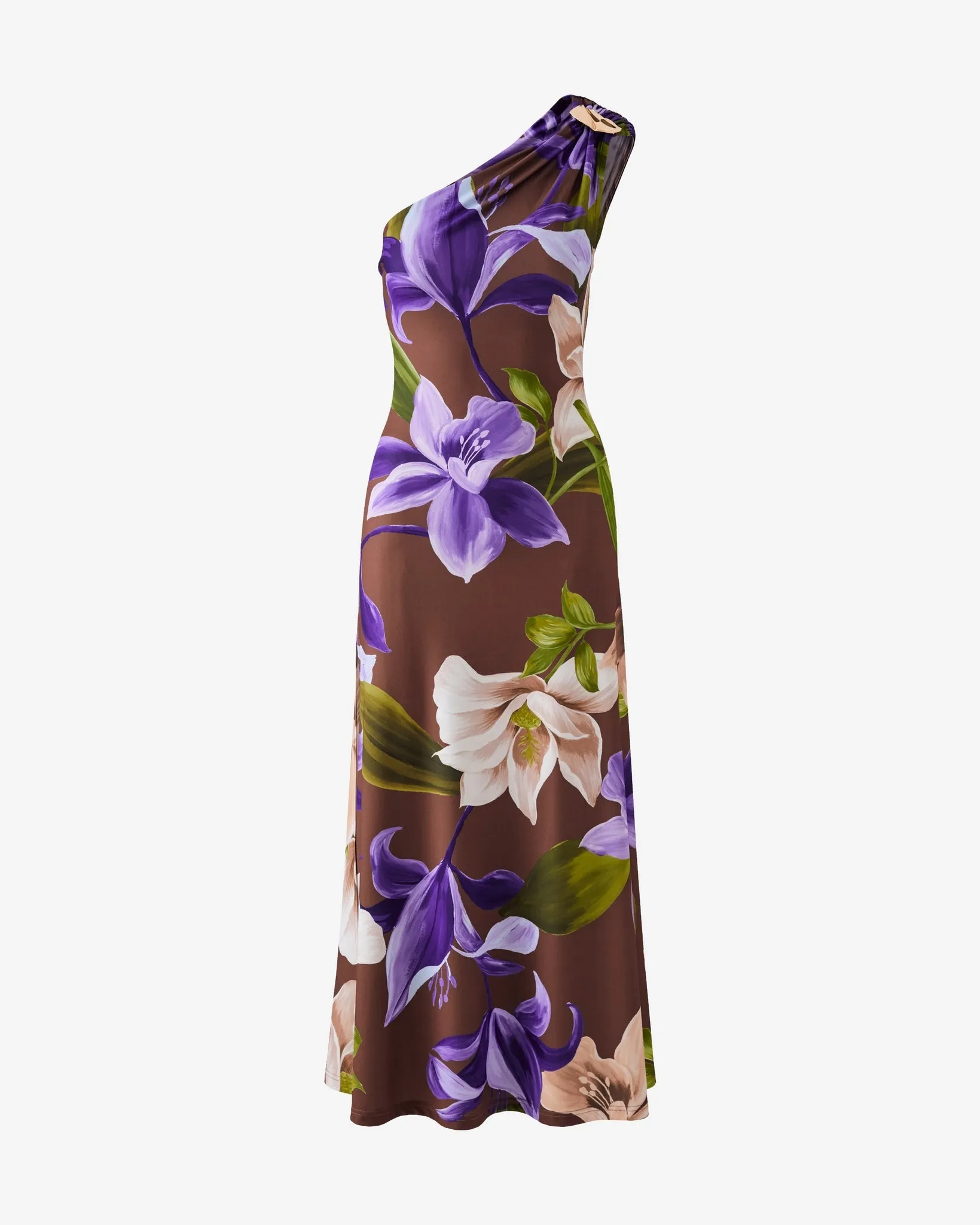 Printed One Shoulder Maxi Dress Desert Blooms sold by Boston Proper product image thumbnail 2