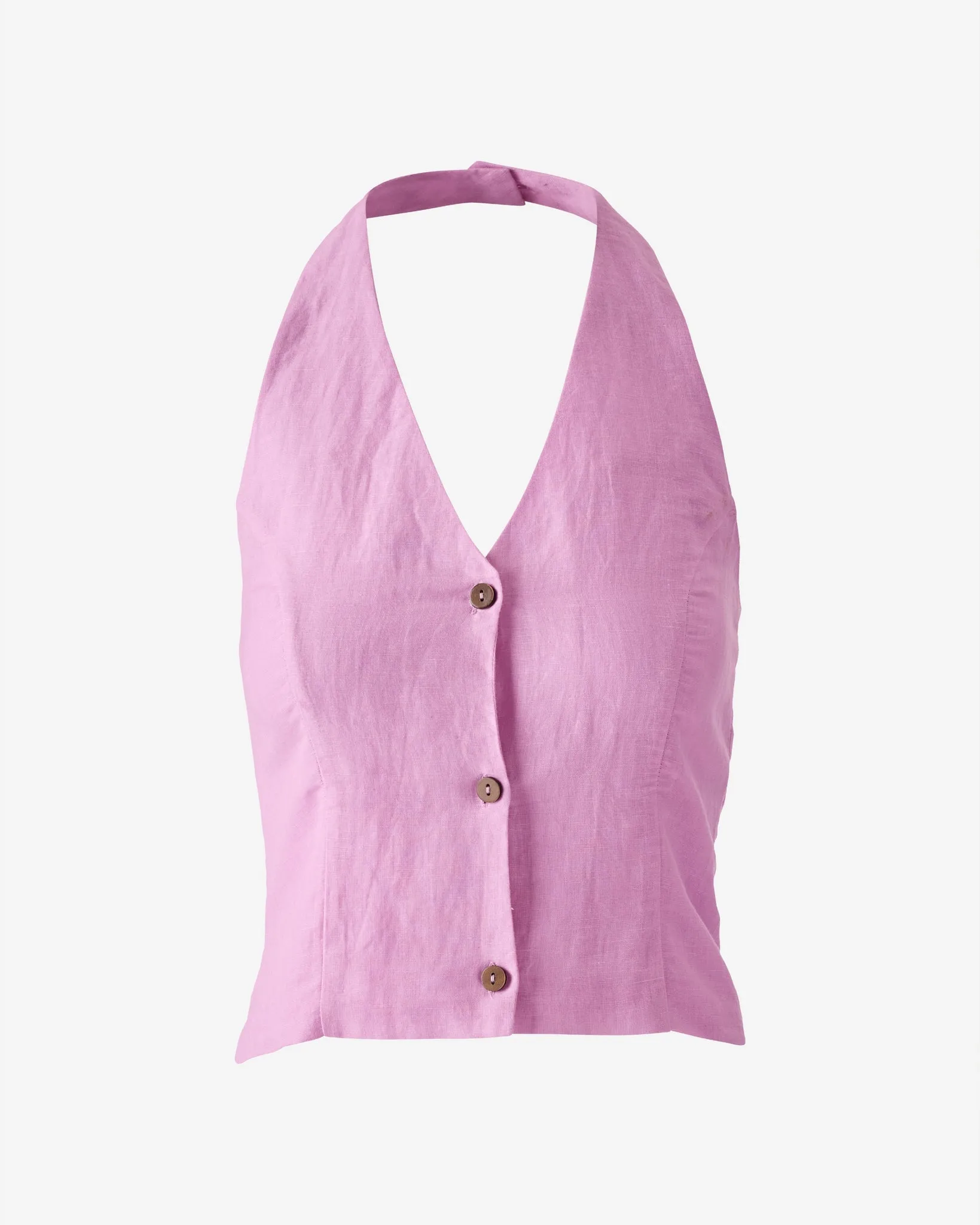 Halter Linen Vest Top Orchid sold by Boston Proper product image thumbnail 2