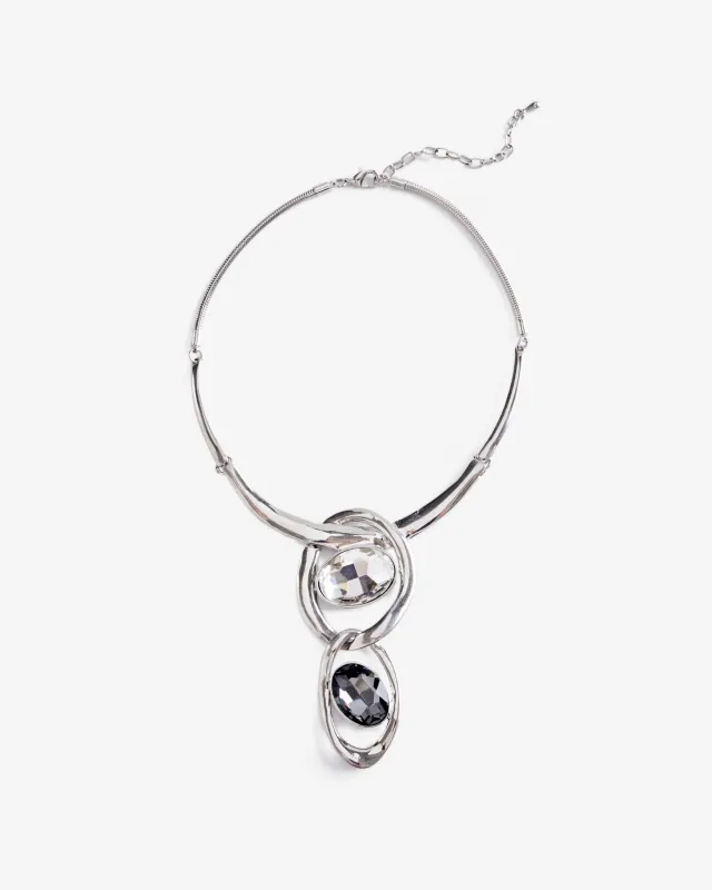 Statement Collar Necklace Silver made by Boston Proper